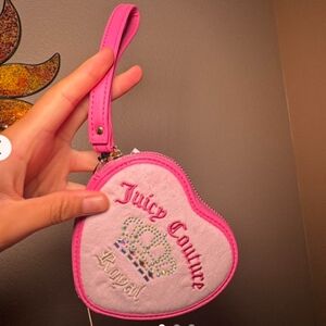 Juicy Couture Pink Heart Wristlet